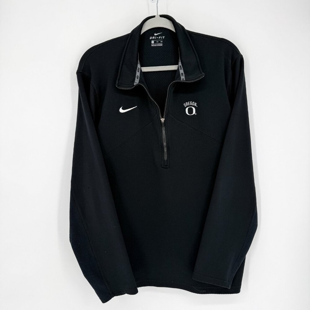 Nike‎ Dri-Fit Quarter-Zip Pullover Oregon University Logo Back Pocket Men's XXL
